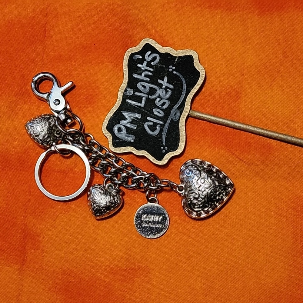 Kathy Van Zeeland Key Chain / Handbag Charm Silver